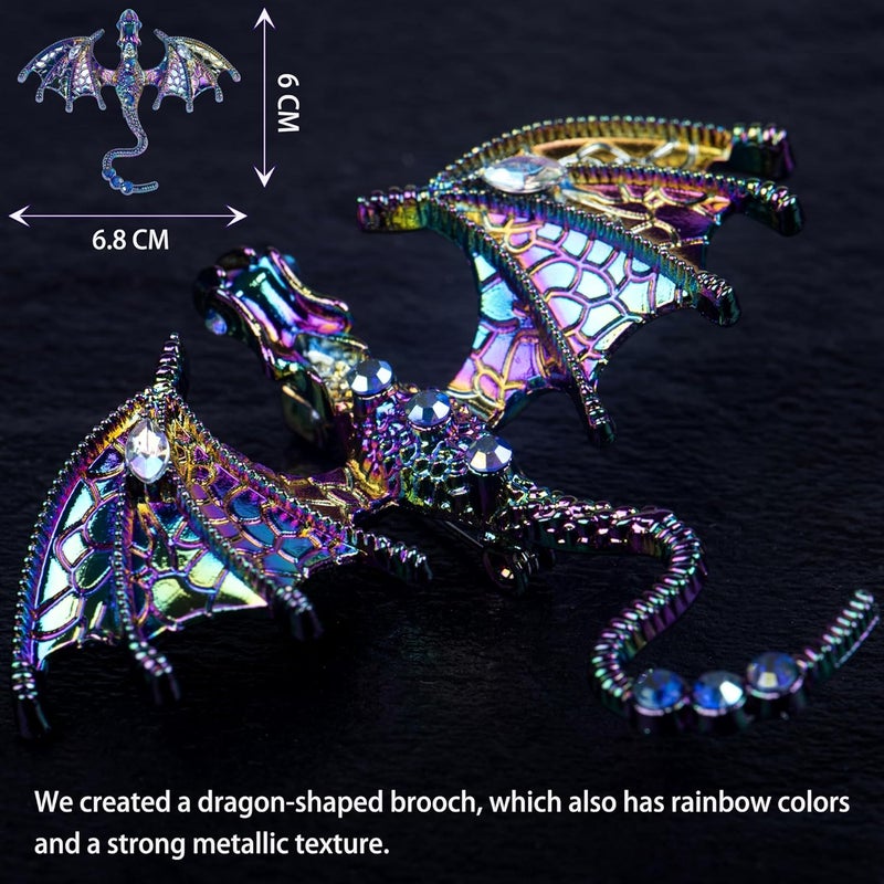 LZlightactor 3D Dragon Eye Embossed Journal,Resin Engraving Notebook,Dnd notebook for Dragon Lovers ，Blank Paper,Hardcover Travel Notepad for Writing,Sketchbook,Collection,Gift,Decoration A4 and A5 Size (A5-Dark Purple-two brooches) - Image 5